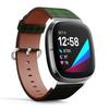 CJCBROES Replacement Leather Watch Band, Compatible with Fitbit Versa 4, Versa 3 and Fitbit Sense 2, Fitbit Sense of Wristband Bracelet Accessory - Clan Forbes Tartan Plaid Scottish view 2