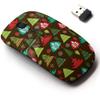 2.4G Wireless Mouse with Cute Pattern Design for All Laptops and Desktops with Nano Receiver - Christmas view 1