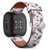 CJBROES Replacement Leather Watch Band, Compatible with Fitbit Versa 3 and Fitbit Sense of Wristband Bracelet Accessory - Beautiful Lavender view 1