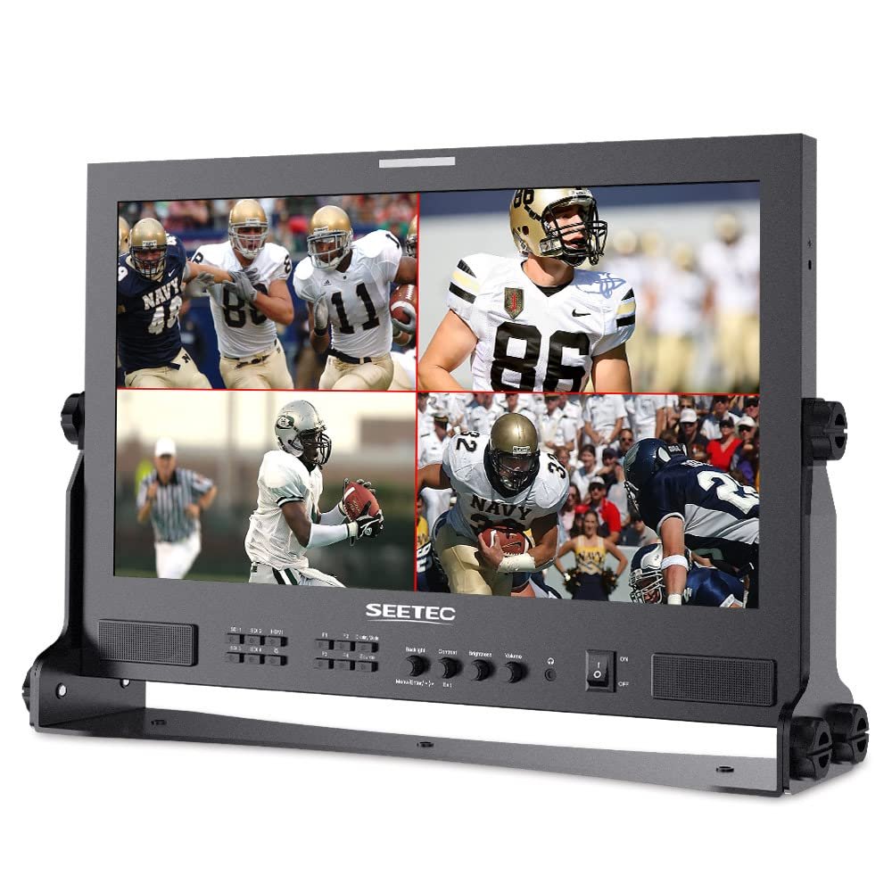 SEETEC ATEM173S 17.3 inch Multi Camera Broadcast Production Monitor with 3D LUT HDR Waveform HDMI 4X SDI Input Output Full HD 1920x1080 GPI Control Gynamic UMD
