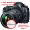 2X 55-58MM Step-Up Ring Adapter 55mm Thread Lens to 58mm Lens Accessories - Import Model view 2