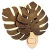 CTW 370757 Antique Brass Monstera Leaf Night Light, 3.25-inch Height view 1