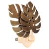 CTW 370757 Antique Brass Monstera Leaf Night Light, 3.25-inch Height view 2