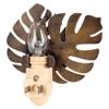 CTW 370757 Antique Brass Monstera Leaf Night Light, 3.25-inch Height view 4