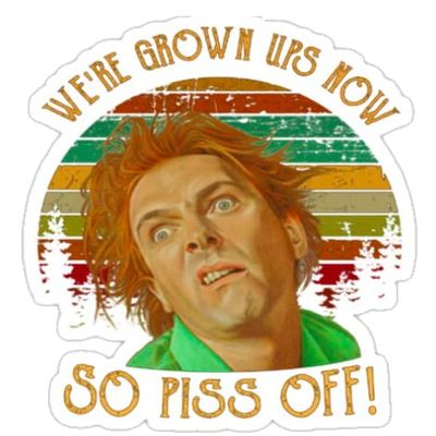 Drop Dead Fred Squashed Head Funny 1990's Movie Waterproof Sticker Decal for Laptop, Cell Phone, Hydroflask, etc