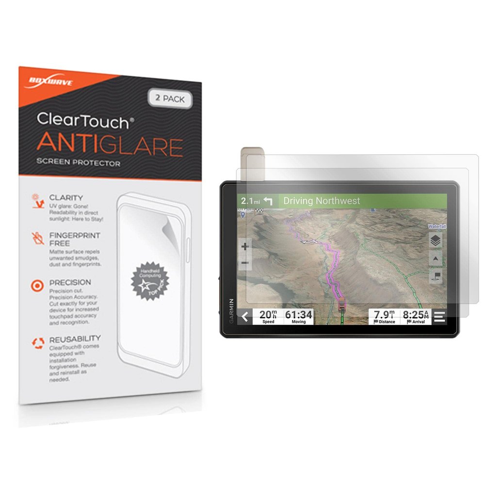 BoxWave Screen Protector Compatible with Garmin Tread SxS Edition - ClearTouch Anti-Glare (2-Pack), Anti-Fingerprint Matte Film Skin