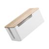 Zerodeko Household Cable Management Box Large Bamboo Cover Cord Organizer for Power Strips Cables and Adapters Practical Design for Efficient Storage and Space Saving view 1