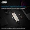 ATEN UH3239 4K 6 Ports USB C 6-in-1 Portable Mini Docking Station USB C Port Thunderbolt 3, HDMI, SD, Micro SD Card, USB 3.2 60W PD 2.0 for Laptop Tablet Smartphones for Windows and MacBook view 4