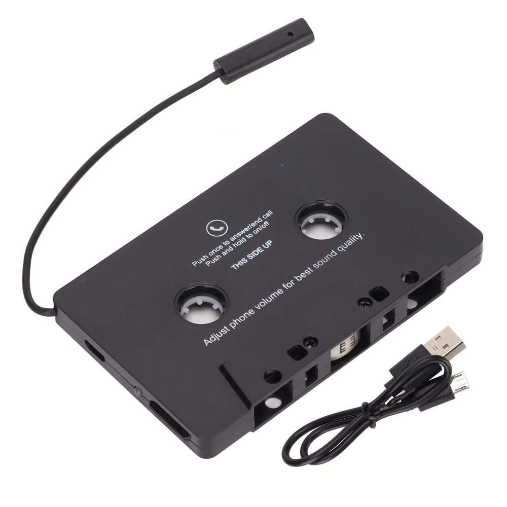 Car Audio Bluetooth Cassette Receiver, Bluetooth 5.0 Cassette Adapter for Car, Smart Phone Wireless Audio to Car Cassette Player