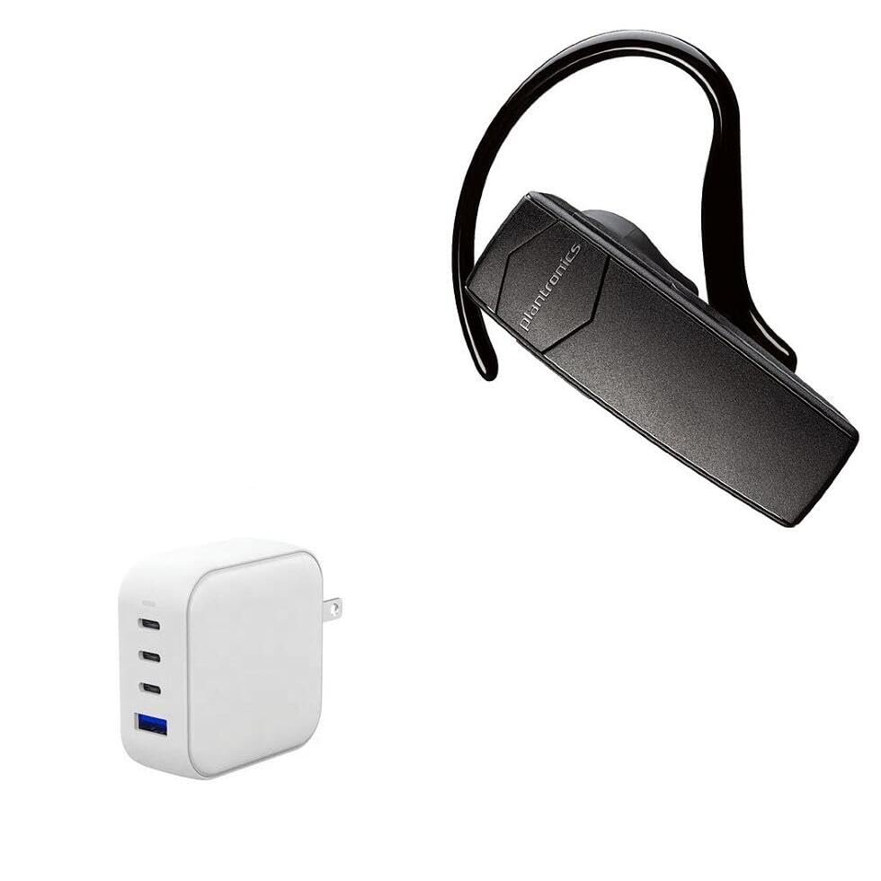 BoxWave Charger Compatible with Plantronics Explorer 55 - PD miniCube (100W), 100W 3 PD Port Wall Charger International - Winter White