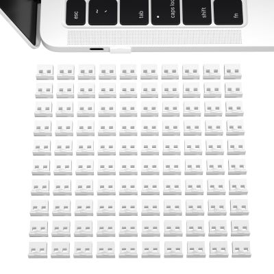 100pcs USB 2.0/3.0 Type A Dust Cover Port Protectors Anti-Dust Dirt USB Port Anti-Dust Cover Plugs Protector Stopper Cap for Female Port for TV,Computer,Other Devices (White)