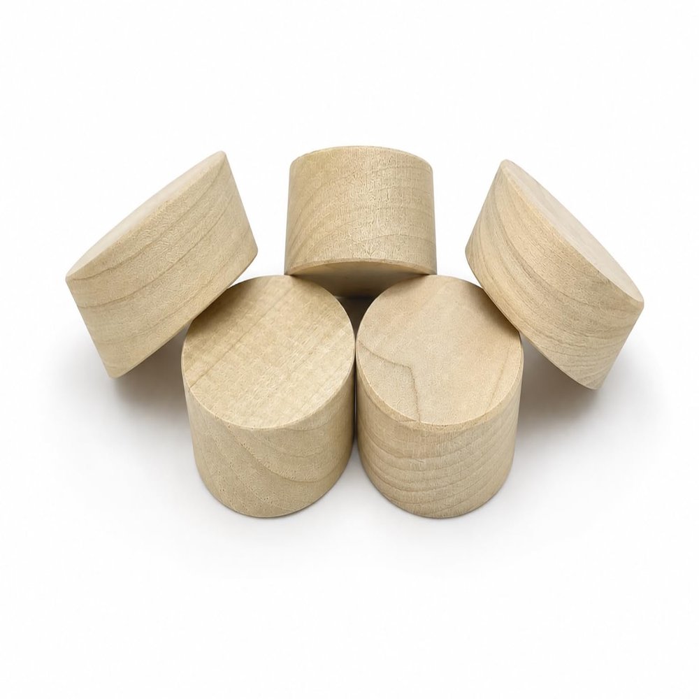 2-Inch Poplar Wood Barrel Bung, Balsam Point Workshop, Plug Stopper, 5-Pack