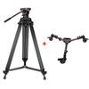 COMAN KX3636 Heavy Duty Tripod Kit with Video Fluid Head + Universal Photography Tripod Dolly view 1