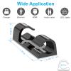 Self-Adhesive Cable Clips Black (40PCS, M), Upgraded Wire Clips for Wall, Strong Cord Organizer Cable Management Under Desk, Ethernet, Dash Cam, Outdoor Light view 4