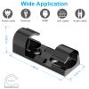 Wire Clips Black (Large, 26PCS), Heavy Duty Extension Cord Clips for Wall, Adhesive Cable Clips Wire Holders for Electric Wires, Powre Cable, PC, Ethernet, TV-Coax, LED Light Clips view 4
