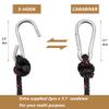 TOURFUN Rope Tie Downs, 3/8 x 15ft. Locking Ratchet Pulley with 3.1 Carabiner for Kayak Bow and Stern Secure  1 Pair view 3
