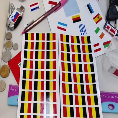 SAFIRMES Belgium 30 Countries in Europe Stickers 20 x 30 mm Vinyl