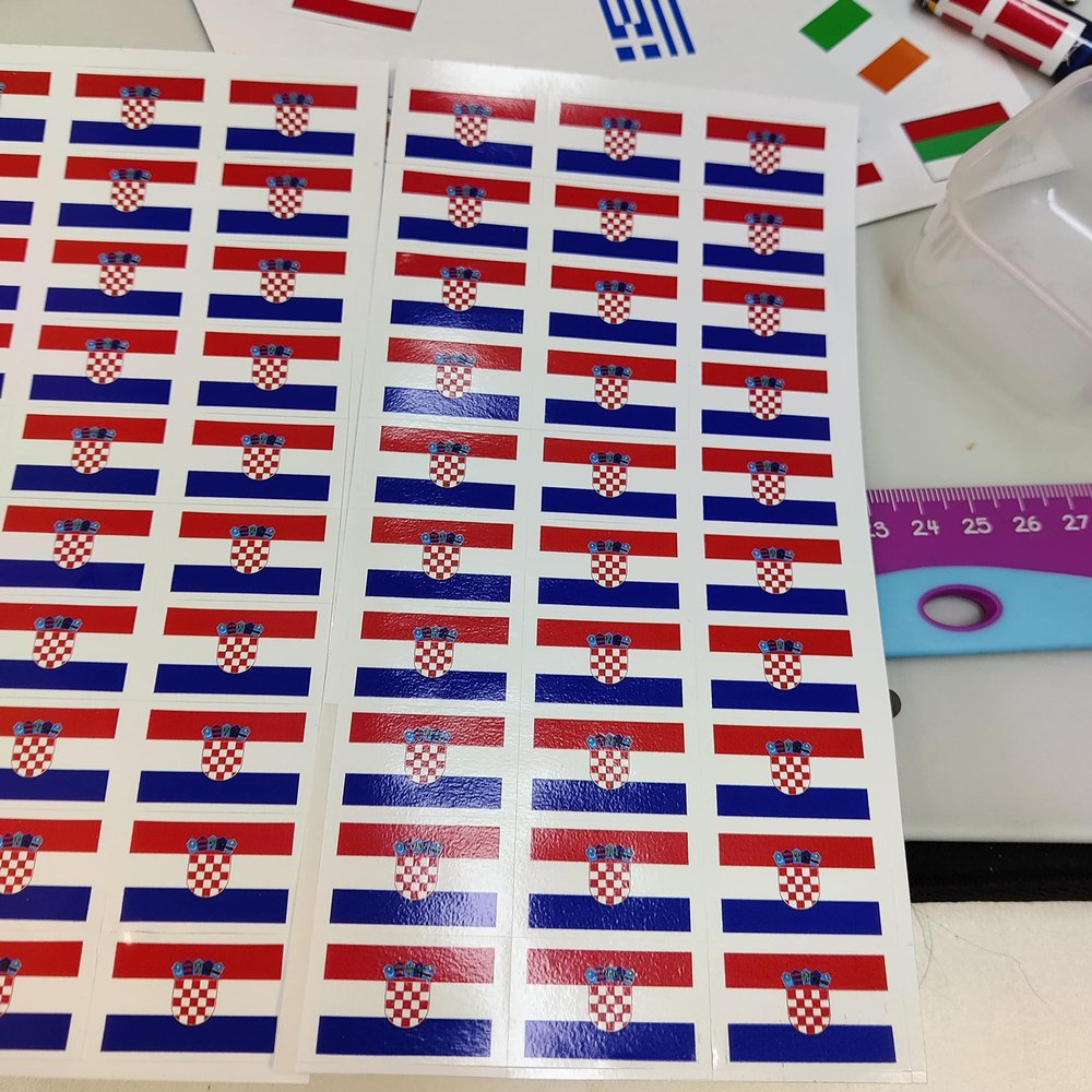 Croatie 30 Countries in Europe Stickers 20 x 30 mm Vinyl