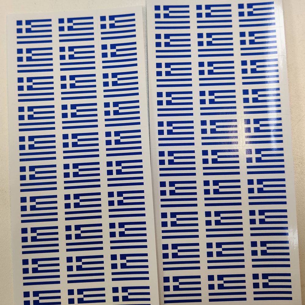 SAFIRMES GRECE 30 Countries in Europe Stickers 20 x 30 mm Vinyl