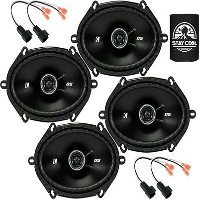 KICKER Front and Rear Door 6x8 Speakers Kit for Ford Escape 2001-2012 Upgrade Kit - 2 Pairs of DS Series 6x8 Inch Coaxial Speakers with Harnesses - DSC680, 43DSC6804