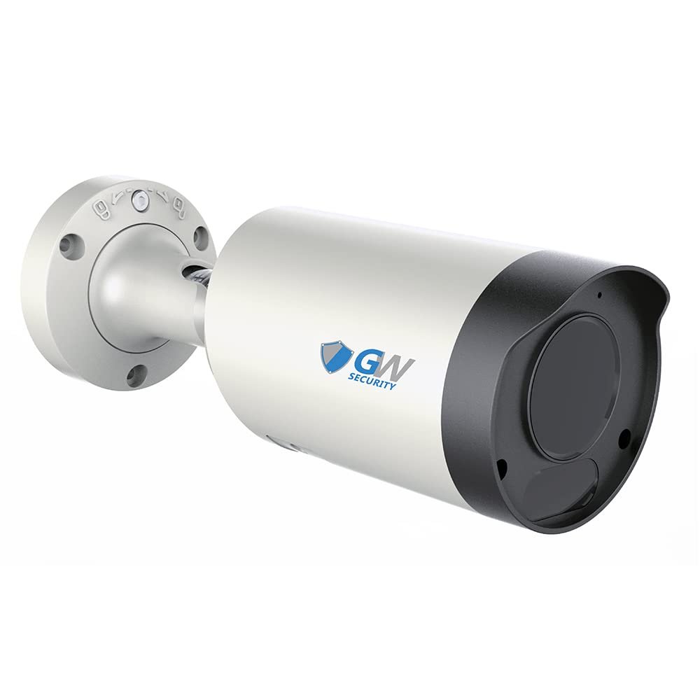 GW Security GW8150MMIC 8MP 4K IP POE 2.7-13.5mm Motorized Lens 5X Optical Zoom Bullet Security Camera, Spotlight, Built-in Microphone