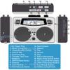 All-in-1 Retro Cassette Player AM FM Radio Recorder with Digital Clock Timer view 4
