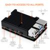 AAAwave Pi 4 Armor Case (Black), Aluminum Alloy Passive Cooling for Raspberry Pi 4 Model B Only - Raspberry Pi 4 Case with Efficient Heat Dissipation Durable view 2