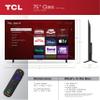 TCL 75" Class 4-Series 4K UHD HDR Smart Roku TV(Wi-Fi, RF, USB, Ethernet, HDM) I - 75S455 view 4