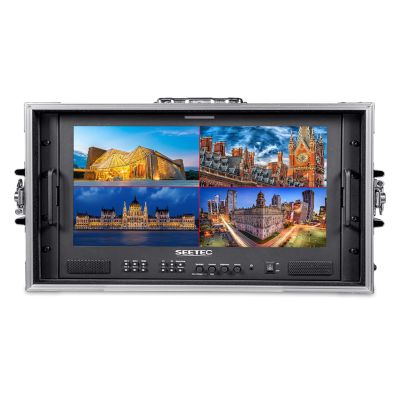 SEETEC ATEM173S-CO 17.3 inch Multi-Camera Broadcast Monitor 4x3G-SDI in/Out HDMI Full HD 1920x1080 with Portable Aluminum case