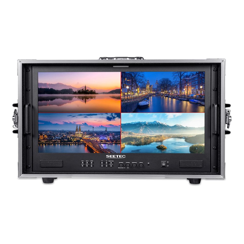 SEETEC ATEM215S-CO 21.5 inch Portable Carry-on Multi-Camera Director Monitor 43G-SDI HDMI Full HD 1920x1080 with Portable Aluminum case