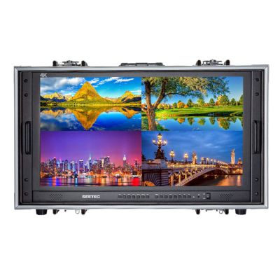 SEETEC New 4K280-9HSD-CO 28-inch 4K Ultra HD Resolution Portable Broadcast Director Monitor Quad LCD Monitor with 4 HDMI inputs for CCTV Monitoring and Movie Production