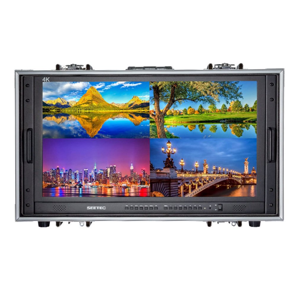 SEETEC New 4K280-9HSD-CO 28-inch 4K Ultra HD Resolution Portable Broadcast Director Monitor Quad LCD Monitor with 4 HDMI inputs for CCTV Monitoring and Movie Production