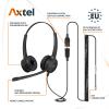 Axtel Professional Headset Bundle Prime Duo with AXC-03 Cable | Noise Cancellation - Compatible with Yealink T2, T4, T5 Series IP Phones view 2