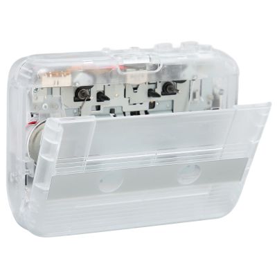 Dpofirs Portable Cassette Players, Bluetooth Stereo Tape Player with Headphone, Supports FM Radio/Auto Reverse Function(white)