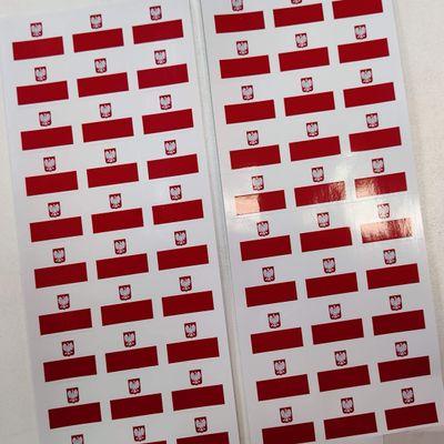 SAFIRMES POLOGNE 30 Countries in Europe Stickers 20 x 30 mm Vinyl