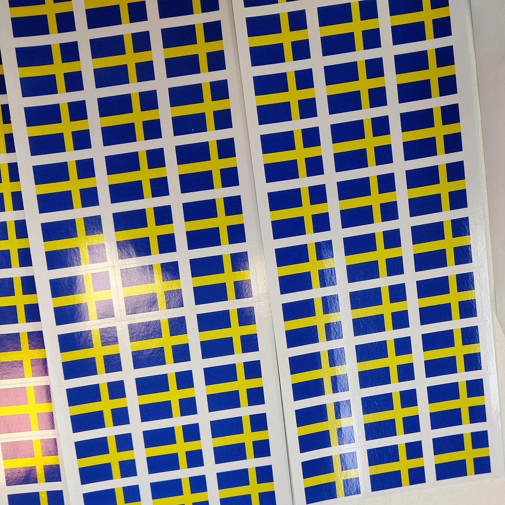 SAFIRMES SUEDE 30 Countries of Europe Stickers 20 x 30 mm Vinyl