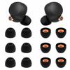 6 Pairs WF-1000XM5 Ear Tips Buds, Small Size Replacement Silicone Rubber Fit in Case Eartips Earbuds Wing Gel Skin Cover Accessories Compatible with Sony WF-1000XM4 WF-C700N WF-C500 - S Black view 1