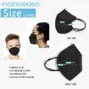 KN95 Nanosase by igozen Kids Face Masks, 5 Layers, Individually Wrapped (Kids Black 20 masks) view 3