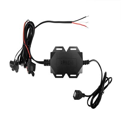 Arkon Mounts CAFIQC3 Quick Charge Hardwire Vehicle Power Adapter with in-Line Fuse Retail Black