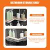 HEALLILY 2-Pack Wall Mounted Bathroom Storage Racks Foldable Shower Corner Shelves No Drilling Adhesive Toiletry Organizer with Draining Design 12.99X4.13X1.18In view 2