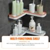 HEALLILY 2-Pack Wall Mounted Bathroom Storage Racks Foldable Shower Corner Shelves No Drilling Adhesive Toiletry Organizer with Draining Design 12.99X4.13X1.18In view 4