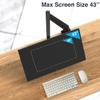 Desky Heavy Duty Single Monitor Arm (24lbs+)  Ergonomic Gas Spring Desk Mount, Fits 3843" Ultrawide Screens, VESA 75x75/100x100, Clamp/Grommet Base  White view 2