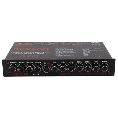 Evonecy 7Band Graphic EQ, Car Audio Graphic Equalizer 11-15V DC for Sound System (EvonecyjMUOe1n4)