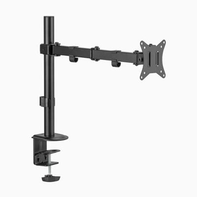 Desky Eco Single Arm Monitor Mount - Adjustable Spring Monitor Arm Desk Mount - Up to 32'' Single Monitor Arm Mount - VESA Monitor Mount Compatible - Monitor Mount for Desk - Monitor Desk Mount Holder
