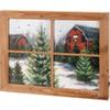 Primitives By Kathy 113548 Winter Farm LED Window Sign, 19 Inch, Multicolor view 3