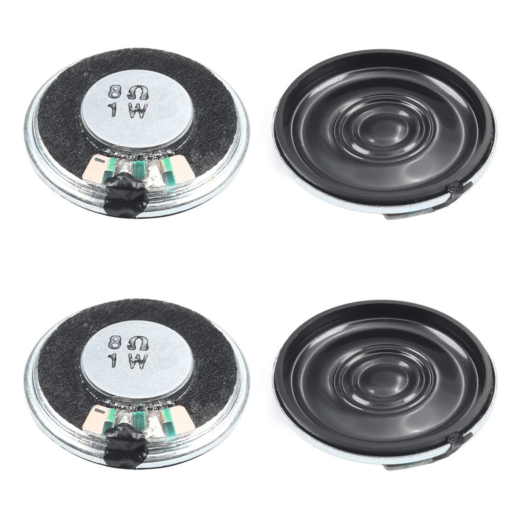 Aicosineg 4Pcs DIY Magnetic Speaker 1W 8 Ohm 26mm Diameter Round Shape Replacement Loudspeaker