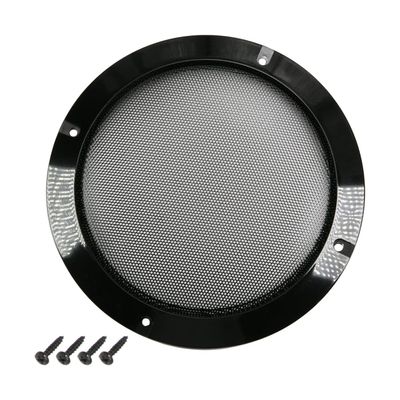 6.5inches Speaker Grill Mesh Decorative Circle Subwoofer Guard Protector Cover Audio Accessories Black Metal Trim 4Pcs,Aicosineg