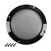 6.5inches Speaker Grill Mesh Decorative Circle Subwoofer Guard Protector Cover Audio Accessories Black Metal Trim 4Pcs,Aicosineg view 1