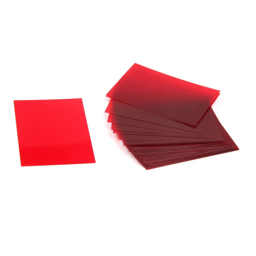 Bettomshin Red-Red 3D Glasses Filter Paper Resin Lens 3D Movie Game-Extra Upgrade Style24Pcs