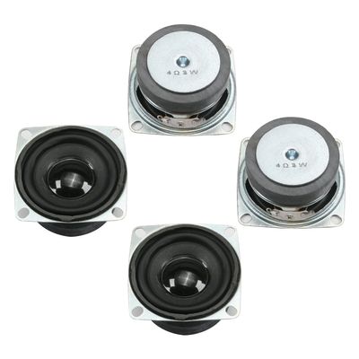 Aicosineg 4Pcs 3W 4Ohm DIY Magnetic Speaker 52mm Diameter Round Shape Replacement Loudspeaker